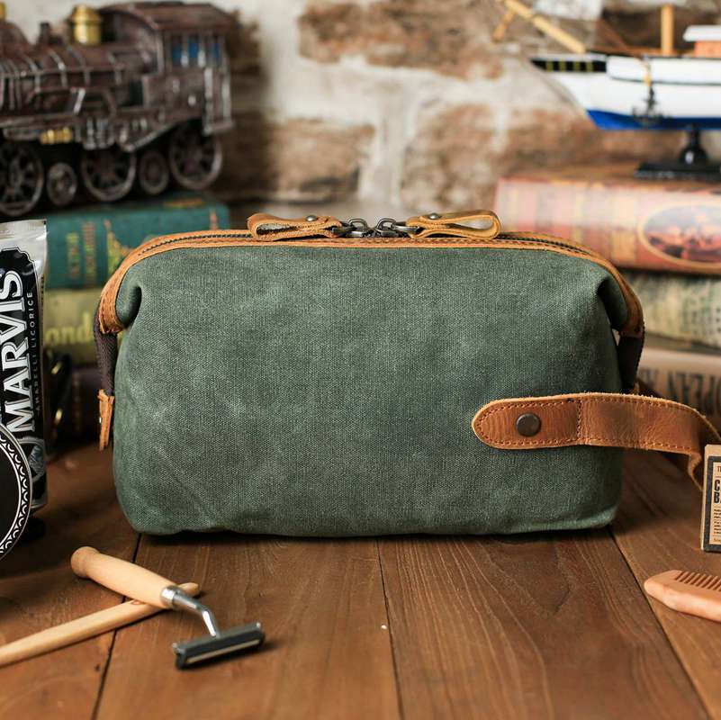 Personalized Toiletry Bag Groomsmen Gift, Dopp Kit,Travel Shaving Kit,Boyfriend Gift,Wedding Proposal,Gift For Men - icambag