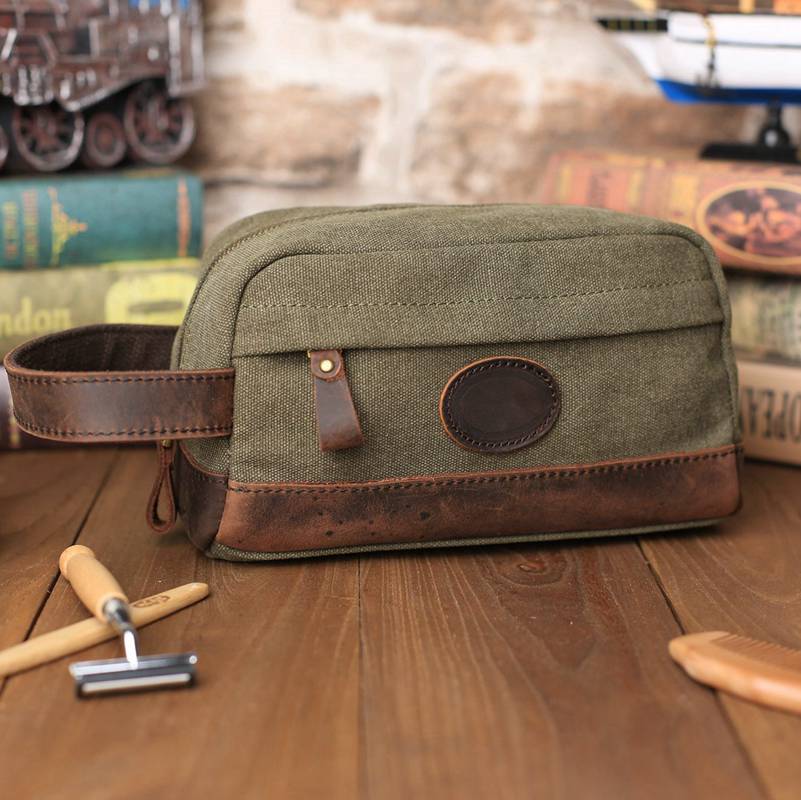Personalized Groomsman Gift, Toiletry Bag, Dopp Kit,Travel Shaving Kit,Boyfriend Gift,Wedding Proposal,Gift For Men - icambag