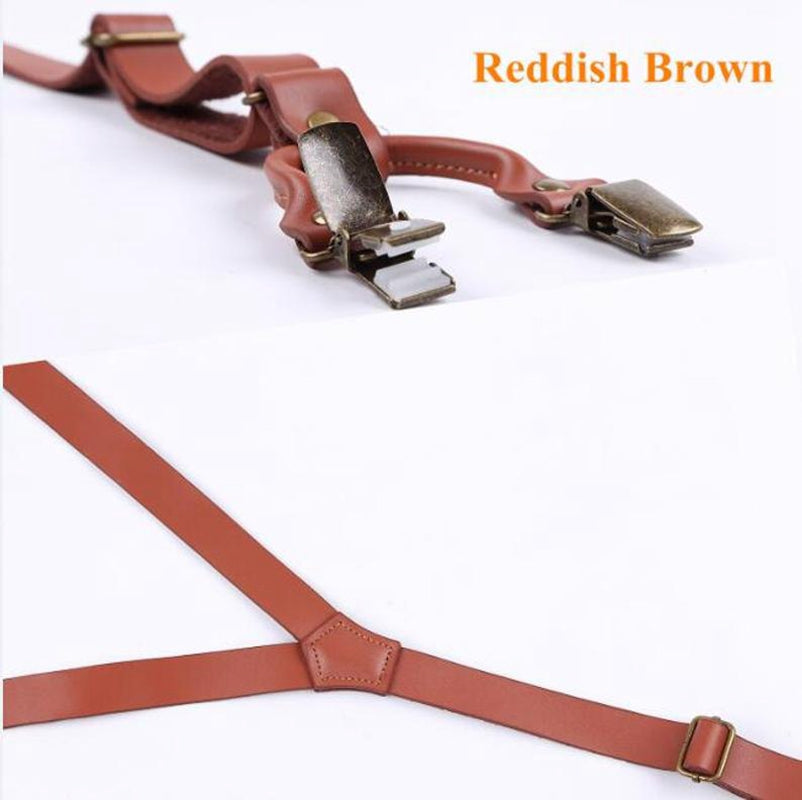 Leather Suspenders, Mens Suspenders, Wedding Suspenders, Teen Suspenders, Suspenders for Men, Light Brown, Dark Brown Suspenders, Gift - icambag