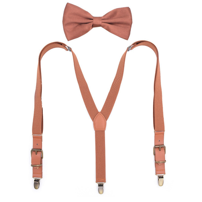 Personalized Groomsman Gifts, Mens Suspenders With Bow Tie,Groomsman Wedding Suspenders, Best Man Gift - icambag