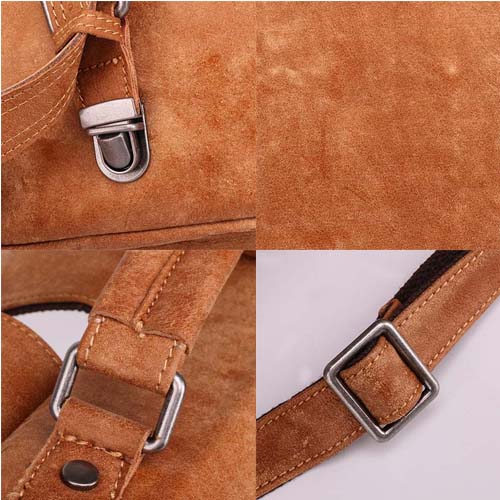Men's Casual Backpack Leather Outdoor Bag Retro Travel Bag B11067 - icambag