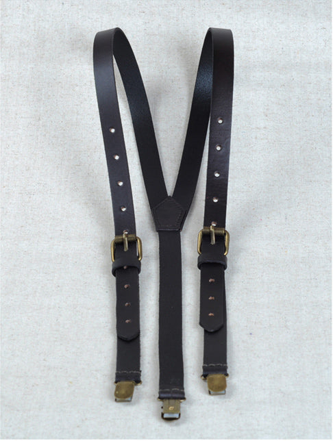 Leather Suspenders,Groomsman Gift,Wedding Suspenders - icambag