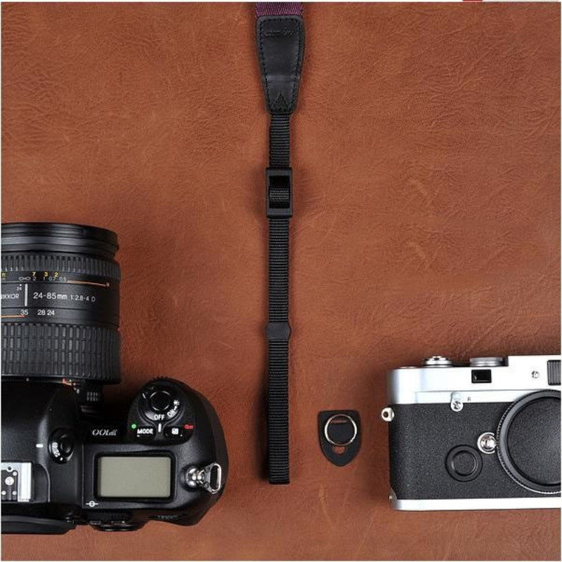 Weaving Style DSLR Deep Blue Handmade Leather Camera Strap 8792 - icambag