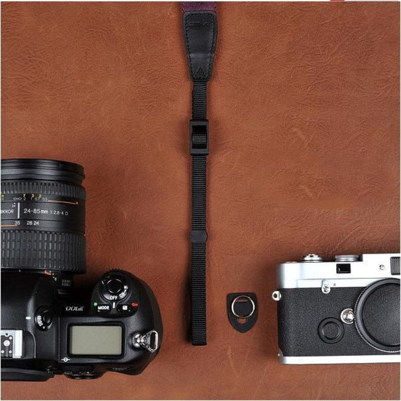 Weaving Style Yellow Handmade Leather Camera Strap 8783 - icambag