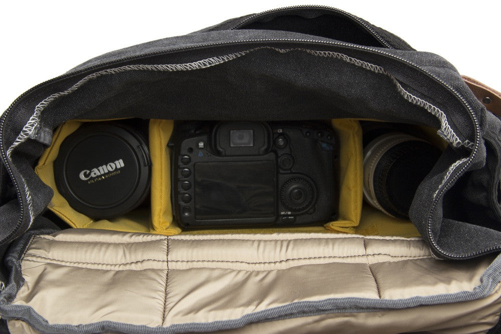 Black Maxi Camera Backpack DSLR Canvas Bag Professional Camera Backpack DN26S - icambag