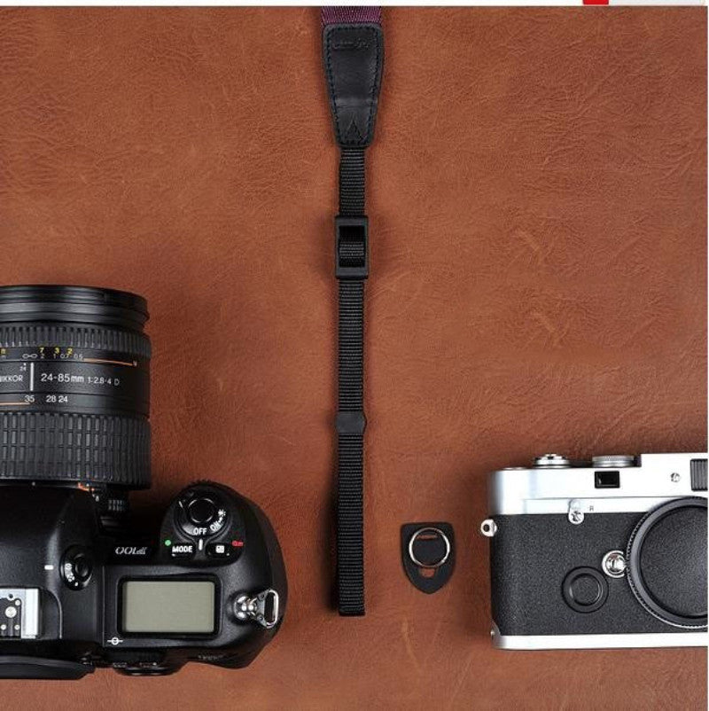 Brown Skin Handmade DSLR Leather Camera Wrist Strap 8789 - icambag