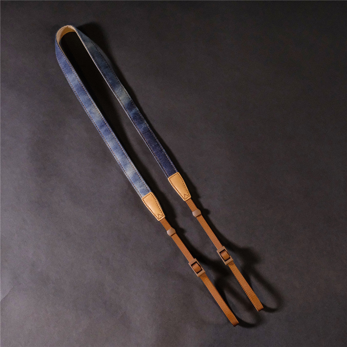 Genuine Leather Cotton Denim DSLR Camera Strap CCS00210 - icambag