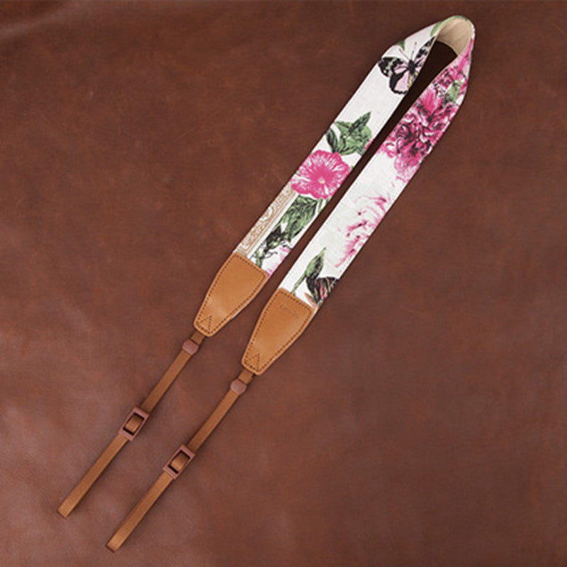 Flower China Style Handmade Leather DSLR Camera Strap CS235 - icambag