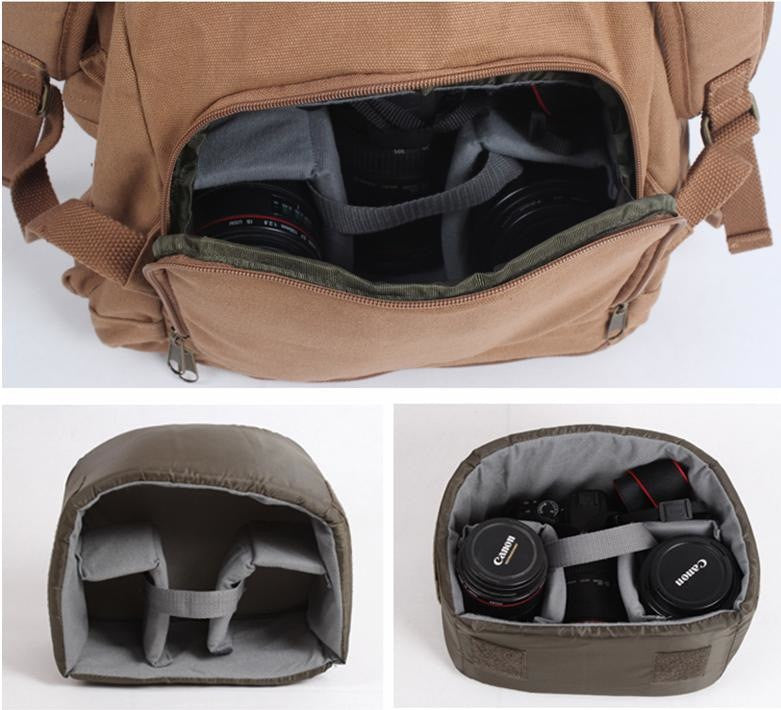 Leisure Backpack Safari DSLR Camera Bag Professional Camera Backpack Canon Nikon Bag bbk-S2 Gray - icambag