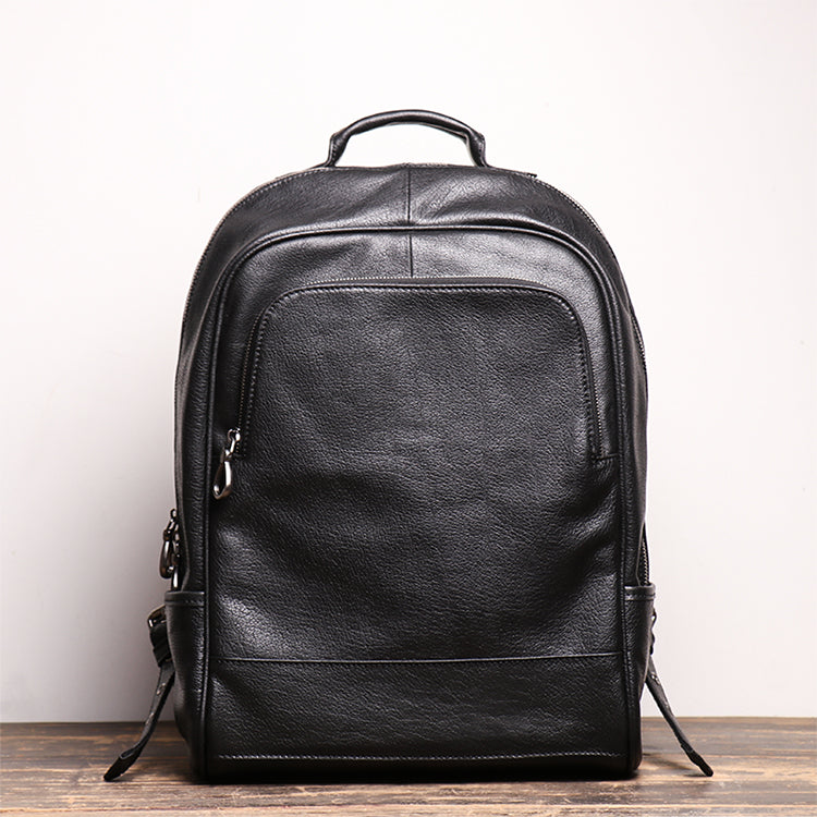 Men's Shoulder Bag Head Layer Cowhide Leather Retro Leather Travel Bag Casual Computer Package Fashion Women Backpack - icambag