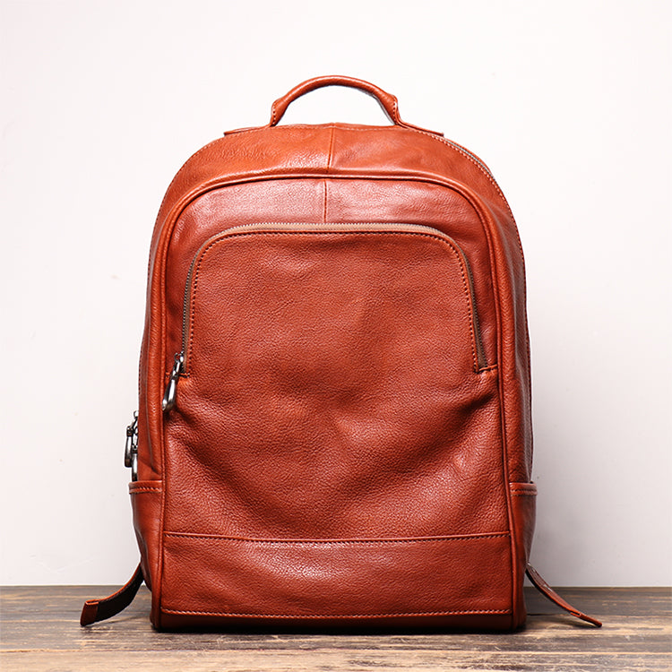 Men's Shoulder Bag Head Layer Cowhide Leather Retro Leather Travel Bag Casual Computer Package Fashion Women Backpack - icambag