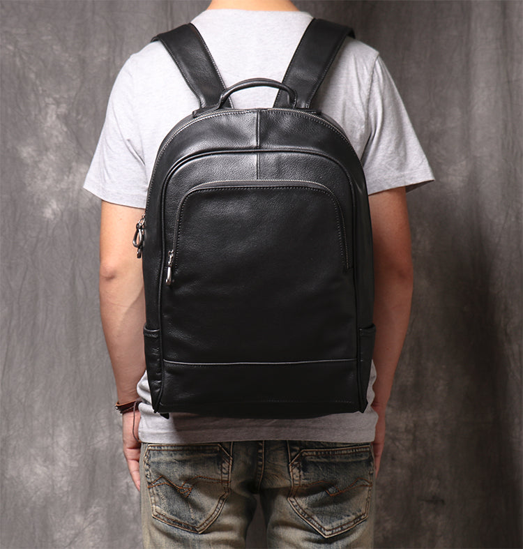 Men's Shoulder Bag Head Layer Cowhide Leather Retro Leather Travel Bag Casual Computer Package Fashion Women Backpack - icambag