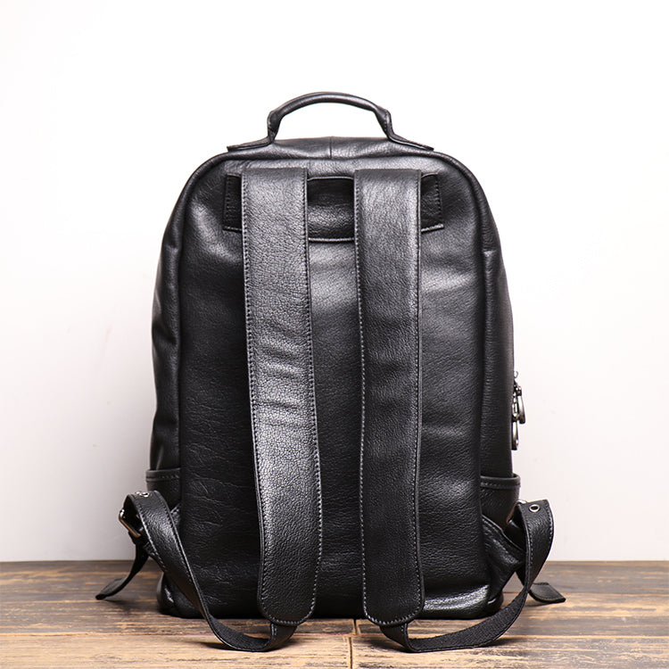 Men's Shoulder Bag Head Layer Cowhide Leather Retro Leather Travel Bag Casual Computer Package Fashion Women Backpack - icambag