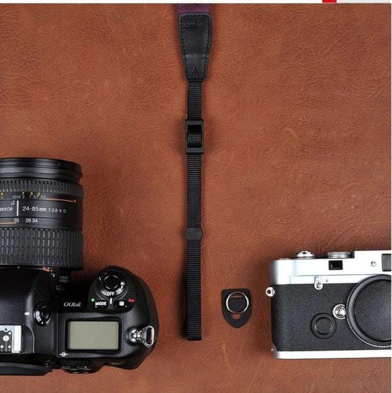 Orange Sony Stripe Handmade Leather Camera Strap Christmas Birthday Gifts 7222 - icambag