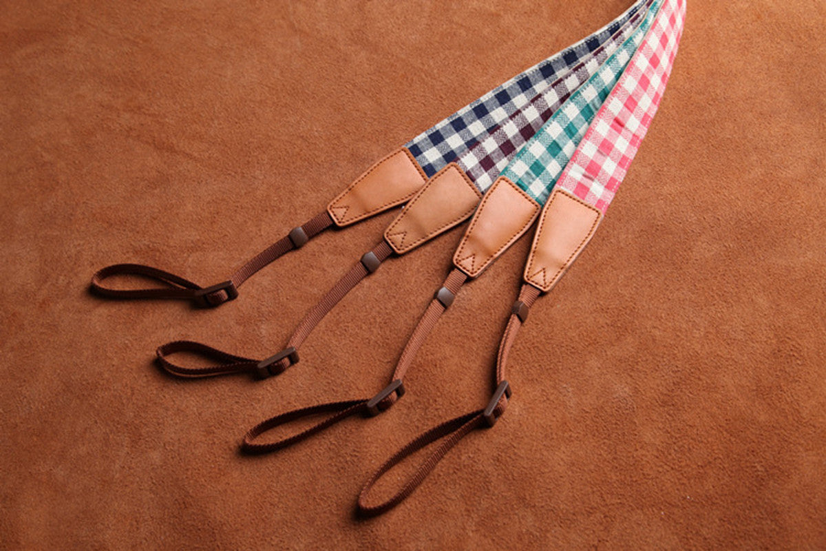 Grid DSLR Handmade Leather Camera Strap CS077 - icambag