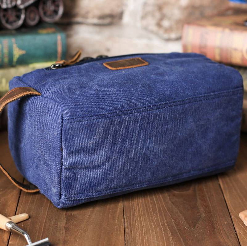 Personalized Groomsmen Gift, Dopp Kit Bag Customized Canvas Toiletry Bag Monogram Mens Toiletry Bag - icambag