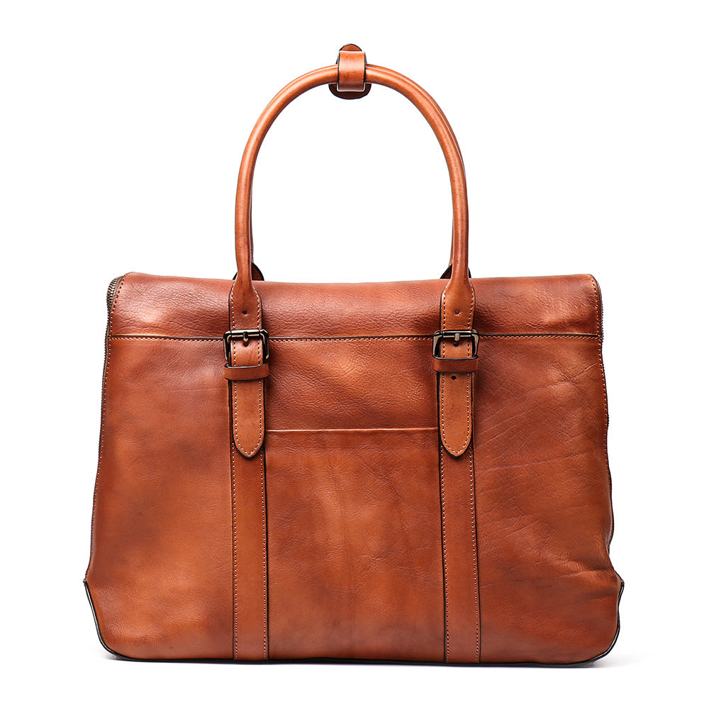 Full Grain Leather Bag For Women,Gifts For Her, Leather Briefcase Business Bag Laptop Bag Handbags For Women - icambag