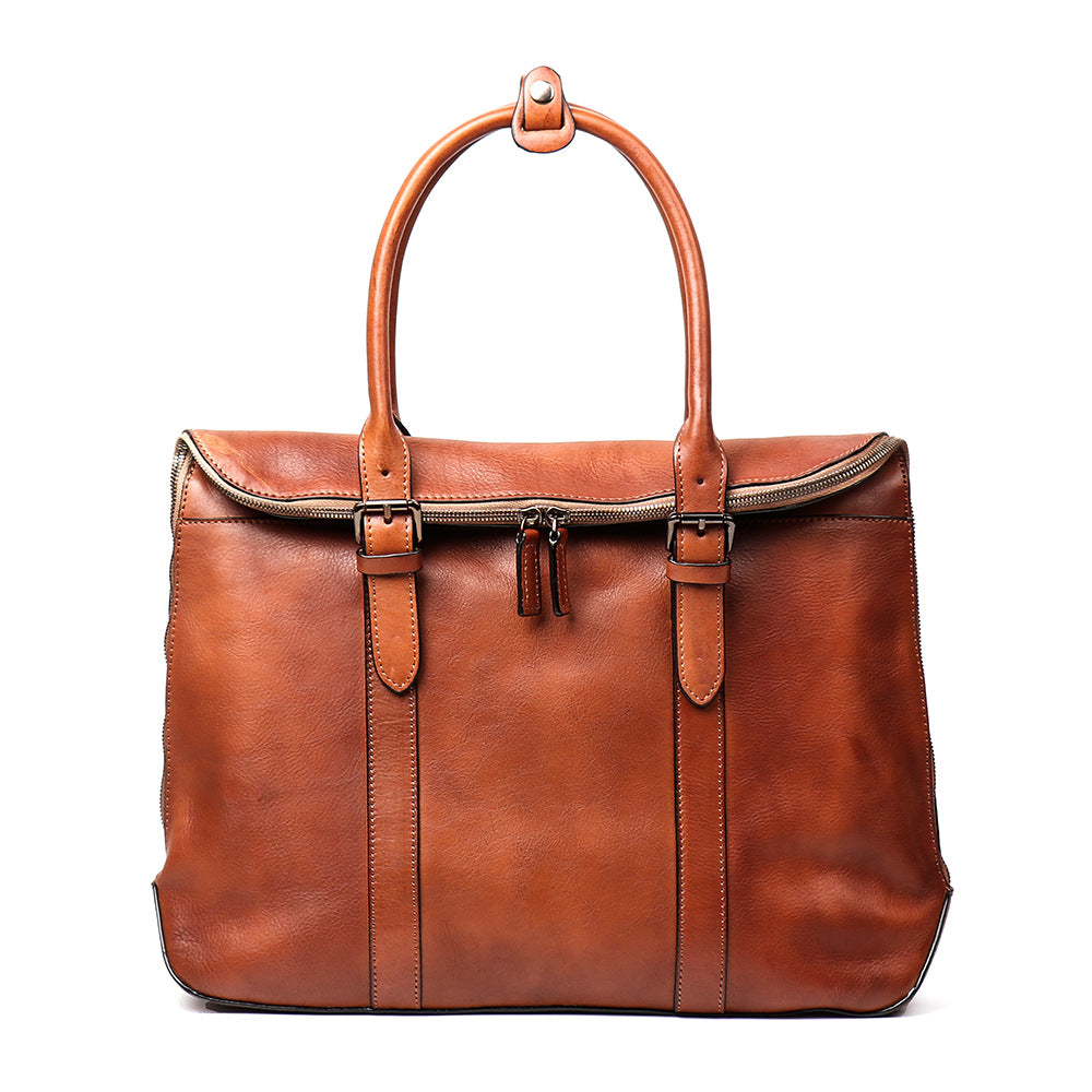 Full Grain Leather Bag For Women,Gifts For Her, Leather Briefcase Business Bag Laptop Bag Handbags For Women - icambag