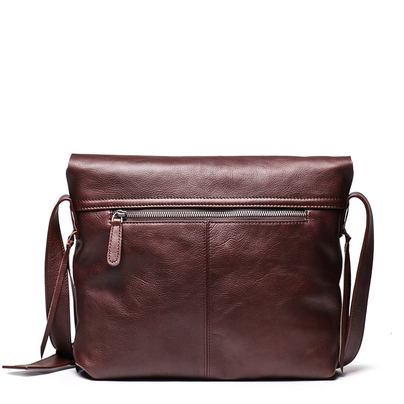 Personalized Leather Bag, Gift Gor Him,Genuine Leather Messenger Bag for Men, - icambag