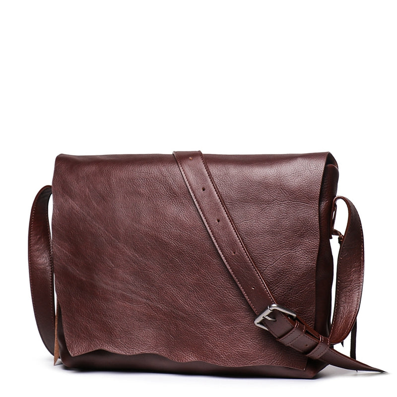 Personalized Leather Bag, Gift Gor Him,Genuine Leather Messenger Bag for Men, - icambag