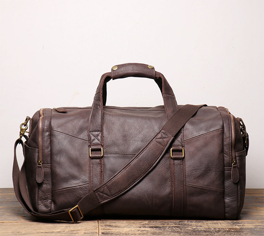 Unique Duffle Bag Vintage Leather Duffle Bag Good Big Size Travel Bag Gym bag Big Space - icambag