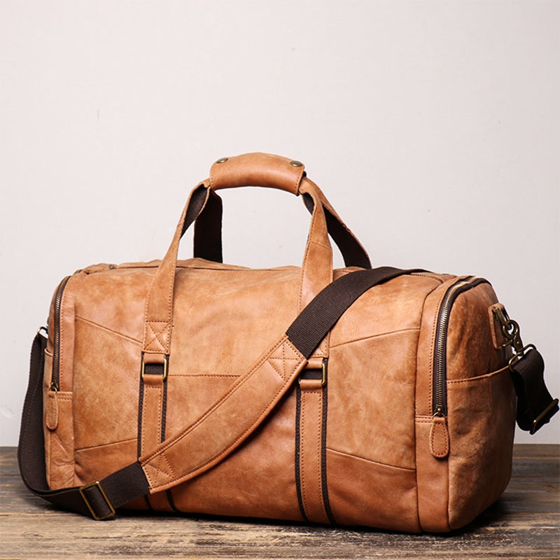Unique Duffle Bag Vintage Leather Duffle Bag Good Big Size Travel Bag Gym bag Big Space - icambag