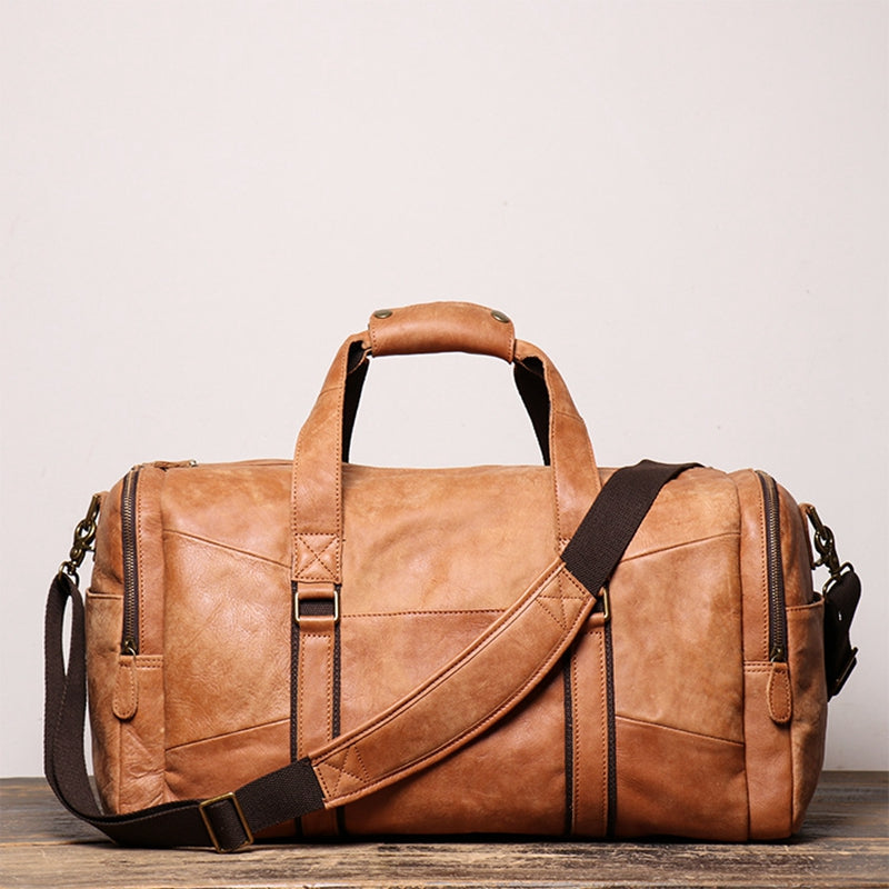 Unique Duffle Bag Vintage Leather Duffle Bag Good Big Size Travel Bag Gym bag Big Space - icambag