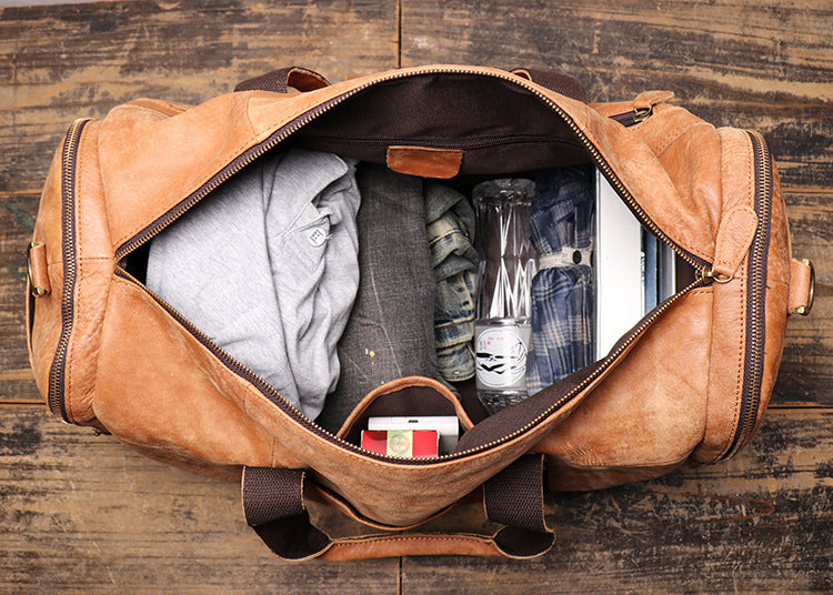 Unique Duffle Bag Vintage Leather Duffle Bag Good Big Size Travel Bag Gym bag Big Space - icambag