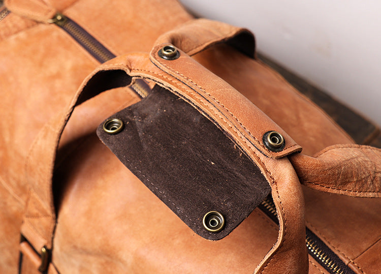 Unique Duffle Bag Vintage Leather Duffle Bag Good Big Size Travel Bag Gym bag Big Space - icambag