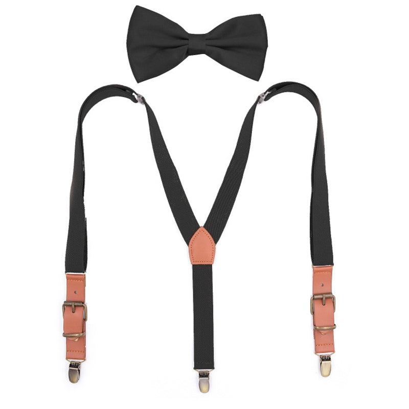 Personalized Groomsman Gifts, Mens Suspenders With Bow Tie,Groomsman Wedding Suspenders, Best Man Gift - icambag