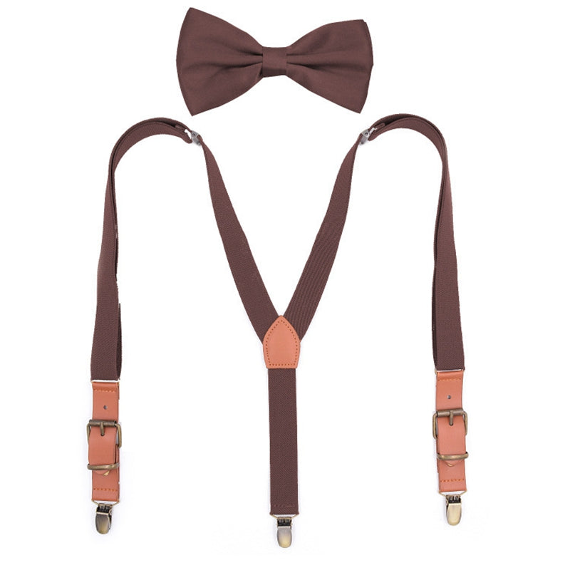 Personalized Groomsman Gifts, Mens Suspenders With Bow Tie,Groomsman Wedding Suspenders, Best Man Gift - icambag