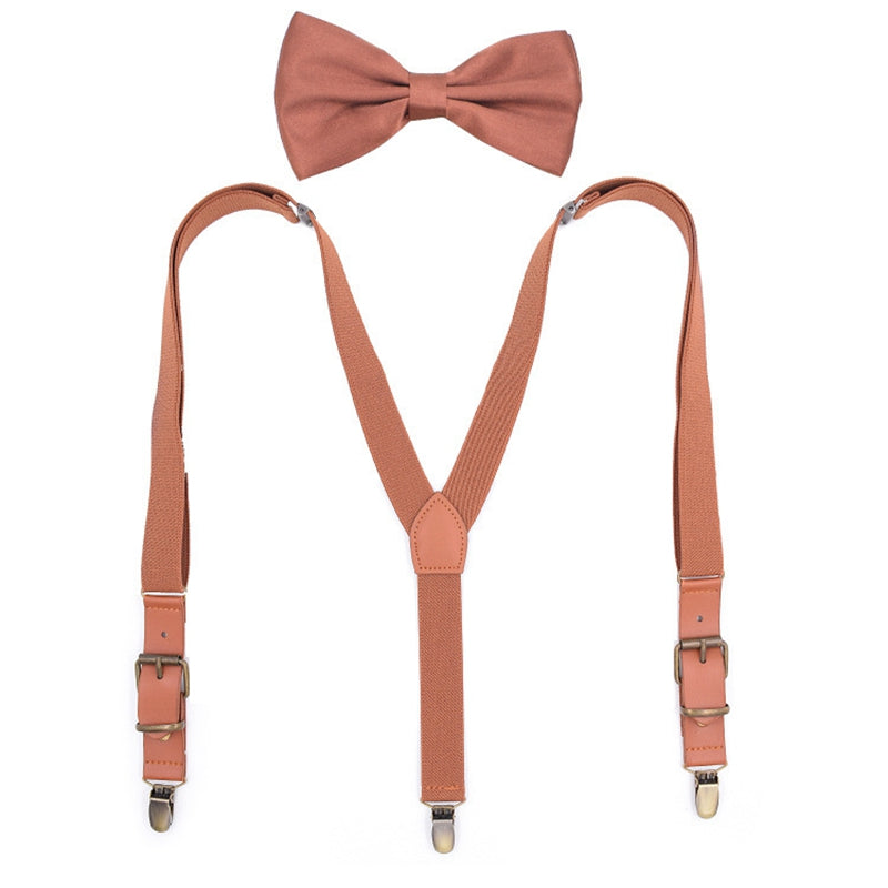 Personalized Groomsman Gifts, Mens Suspenders With Bow Tie,Groomsman Wedding Suspenders, Best Man Gift - icambag