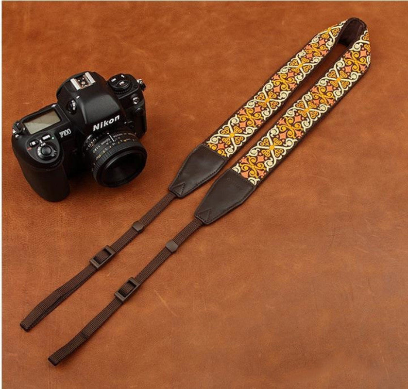 National Style Strap Handmade Leather Camera Strap 8438 - icambag