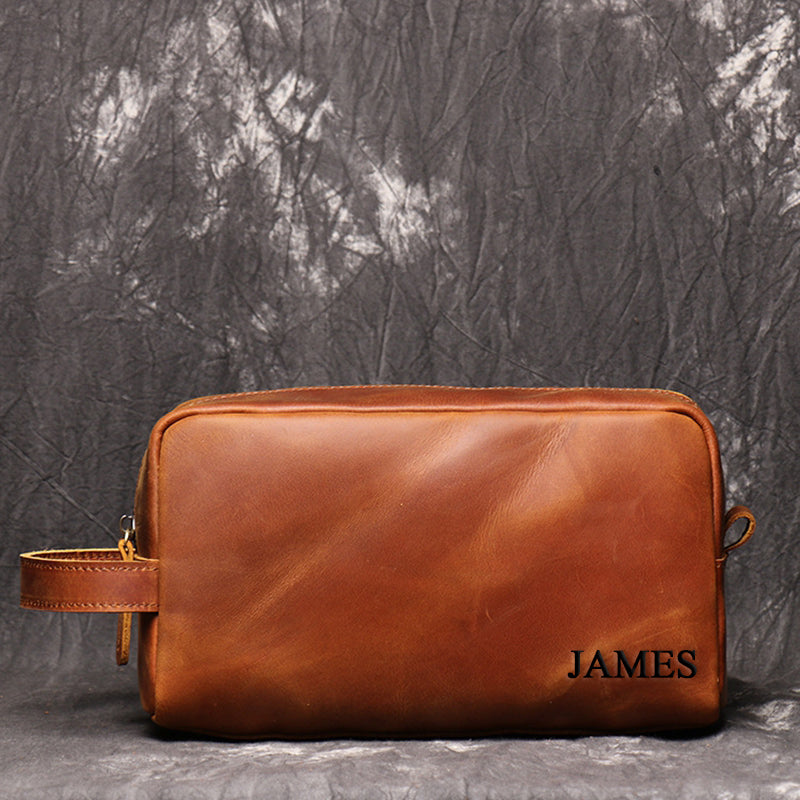 Groomsmen Gift Leather Bag Dopp Kit Bag Customized Leather Toiletry Bag Monogram Mens Toiletry Bag Wedding for Groom