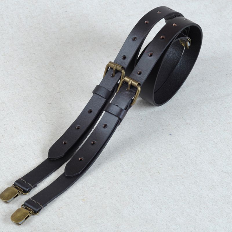 Leather Suspenders,Groomsman Gift,Wedding Suspenders - icambag