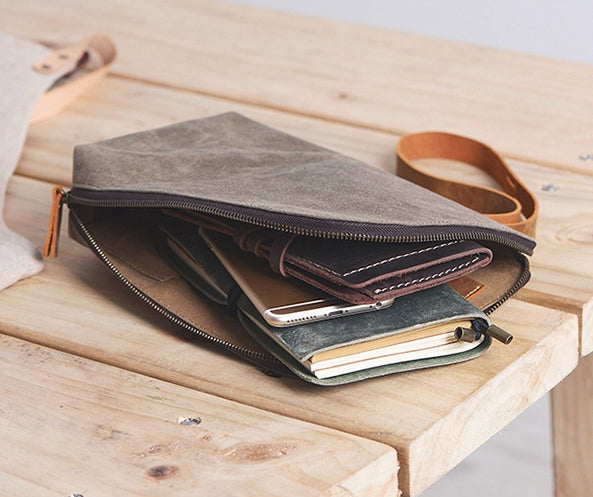 Groomsman’s Gifts Casual Canvas Handmade Men's Handbags - icambag