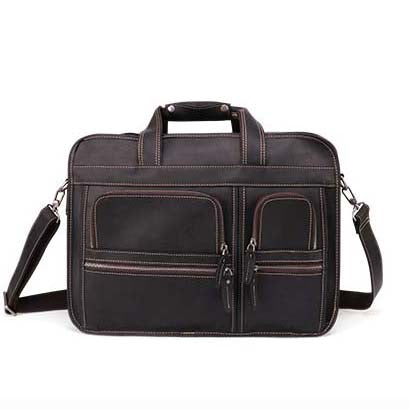 Leather Business Bag Retro Shoulder Bag High-capacity Handbags For Men B11068 - icambag