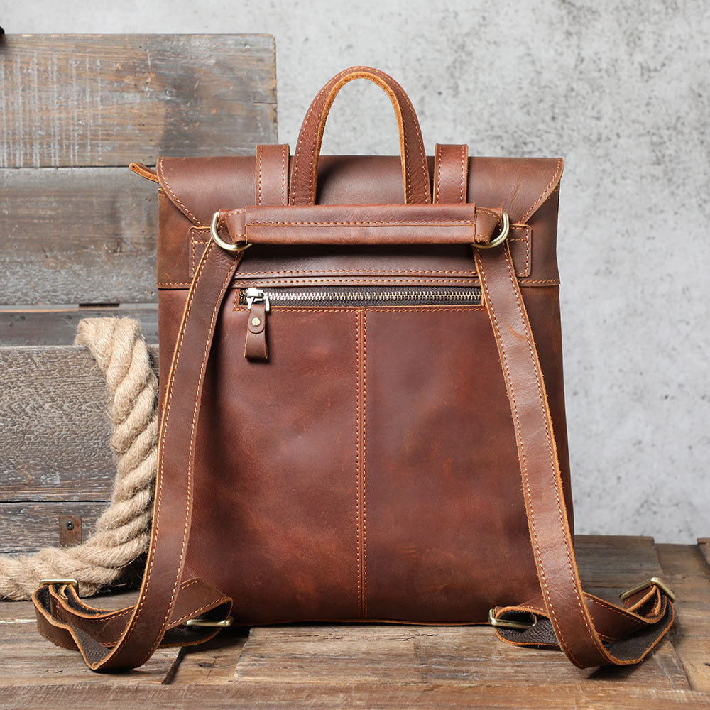 Vintage Leather Backpacks For Men and Women