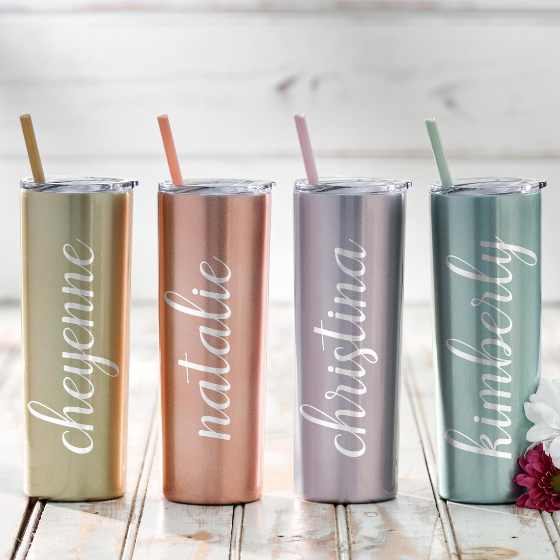 Personalized Tumbler, Bridesmaid Gift, Stainless Steel Tumbler, Will You Be My Gift, Bridesmaid Proposal, Bacholette Party, Skinny Tumbler - icambag