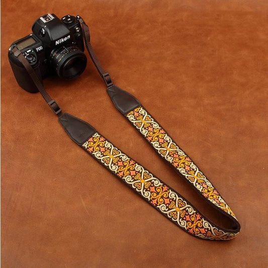 National Style Strap Handmade Leather Camera Strap 8438 - icambag