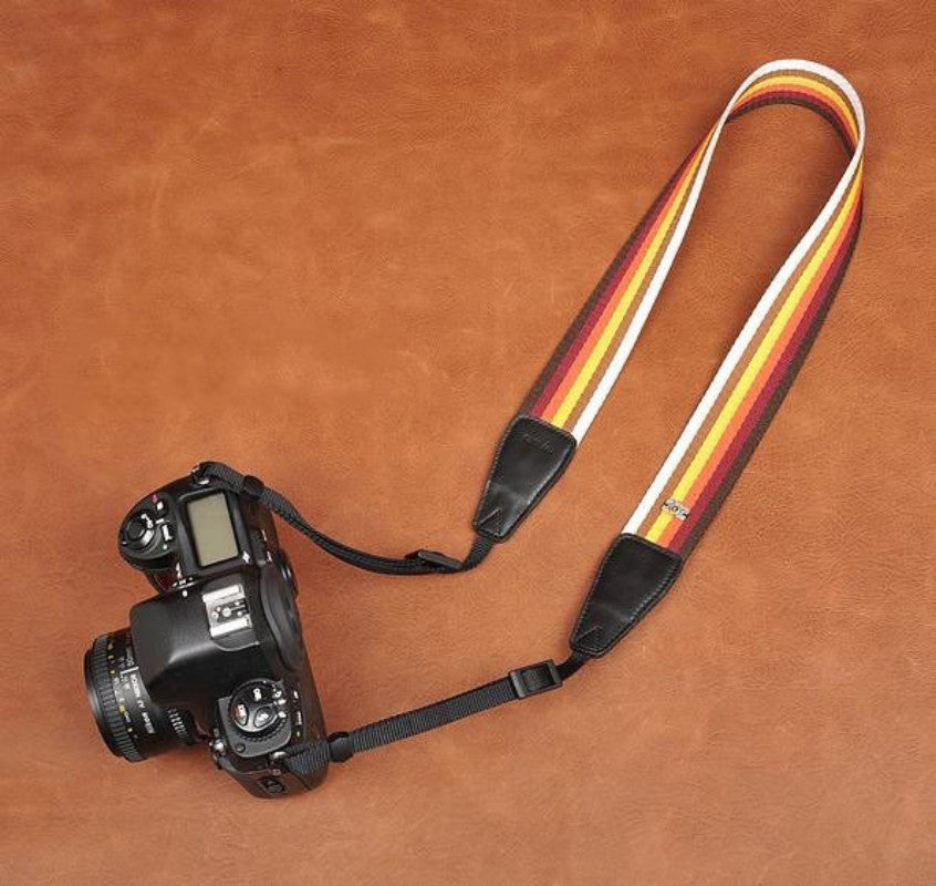 German Wind Rainbow Stripe DSLR Camera Strap For Canon/Nikon 8244 - icambag