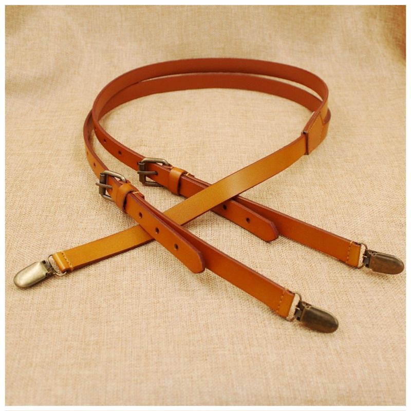 Wedding Groomsmen Leather Suspender, Men's Suspenders in Black - icambag