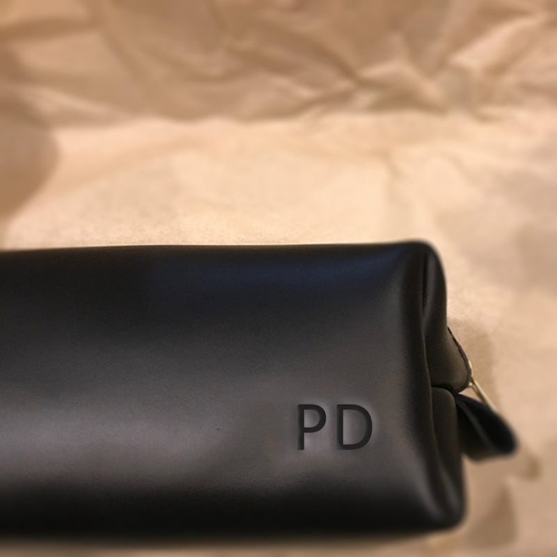 Personalized  Dopp Kit Groomsmen Gift Father Gift for Mens Mens Toiletry Bag Gift for Him Leather Dopp Kit Bag Groom Gift - icambag