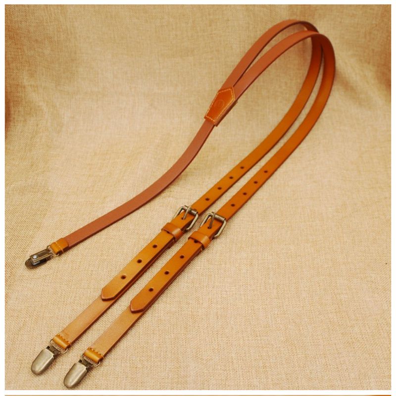 Wedding Groomsmen Leather Suspender, Men's Suspenders in Black - icambag