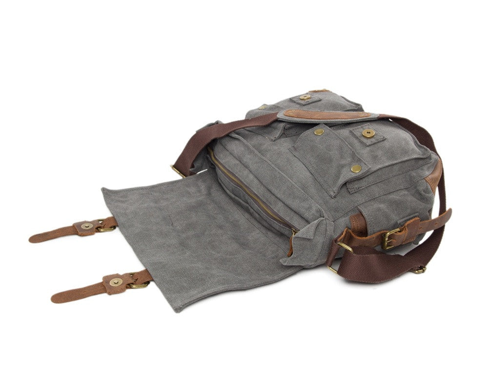 Canvas Army Green DSLR Camera Bag - icambag