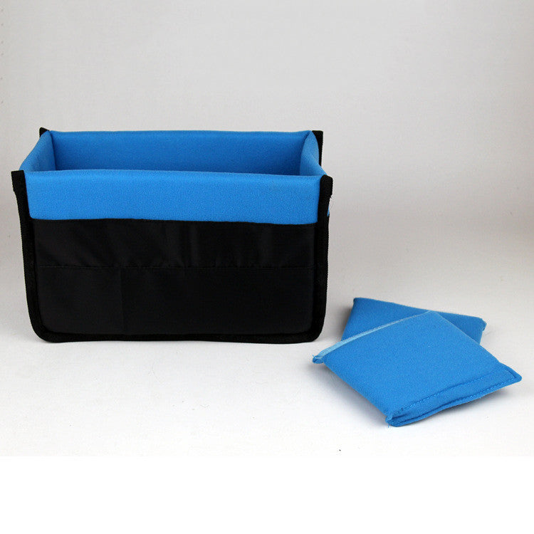 Blue And Black DSLR Camera Bag Insert One body Two Lens B35 - icambag