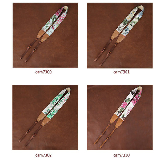 Flower China Style Handmade Leather DSLR Camera Strap CS235 - icambag