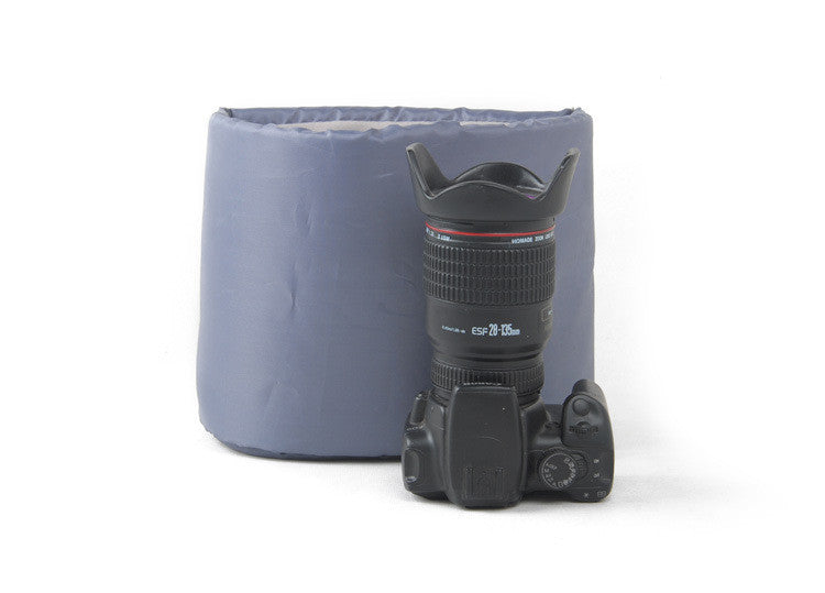 Semicircle Gray DSLR Camera Bag Insert One Body Two Lens B38 - icambag