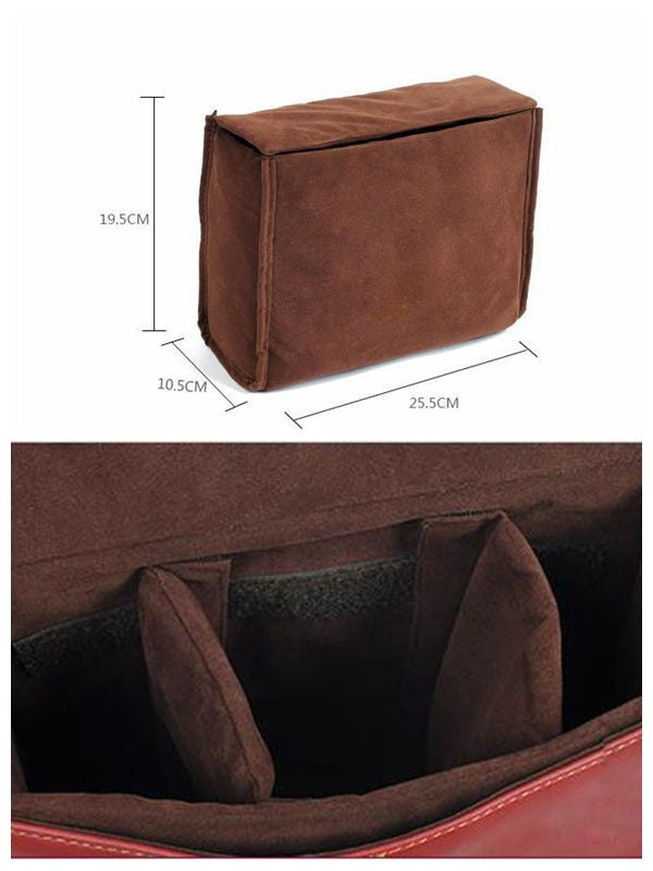 Handcrafted DSLR Camera Bag Messenger Vintage PU Leather Camera Bag Leather Bag 901 - icambag