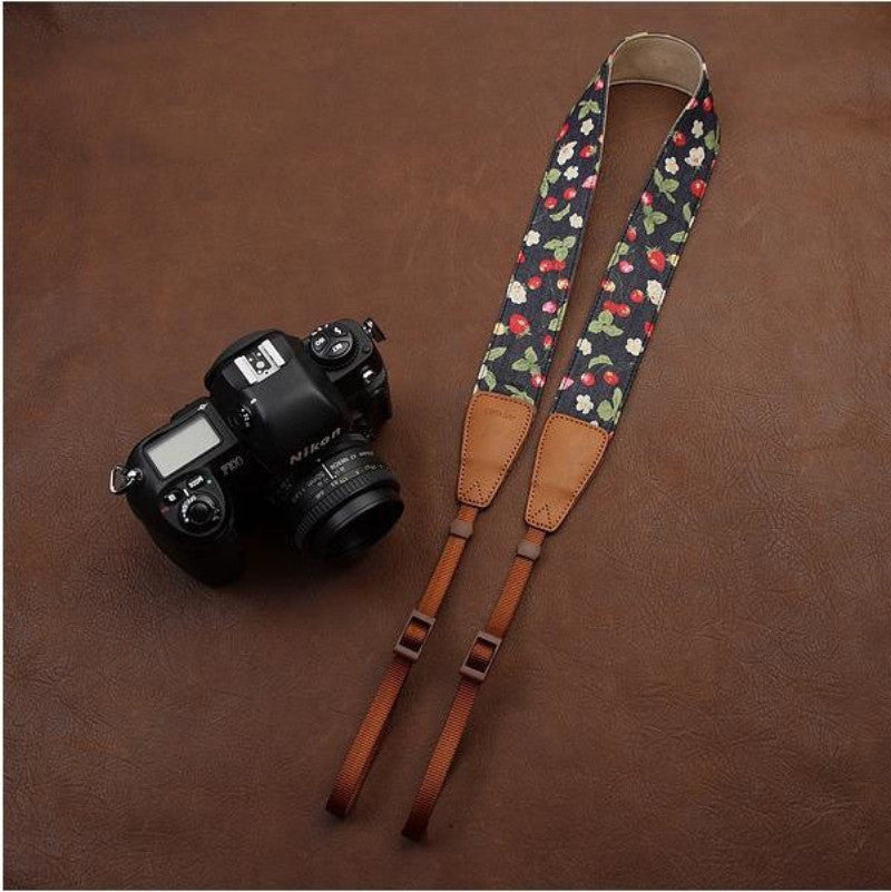 Handmade Leather Camera Strap Brown- 7110 - icambag